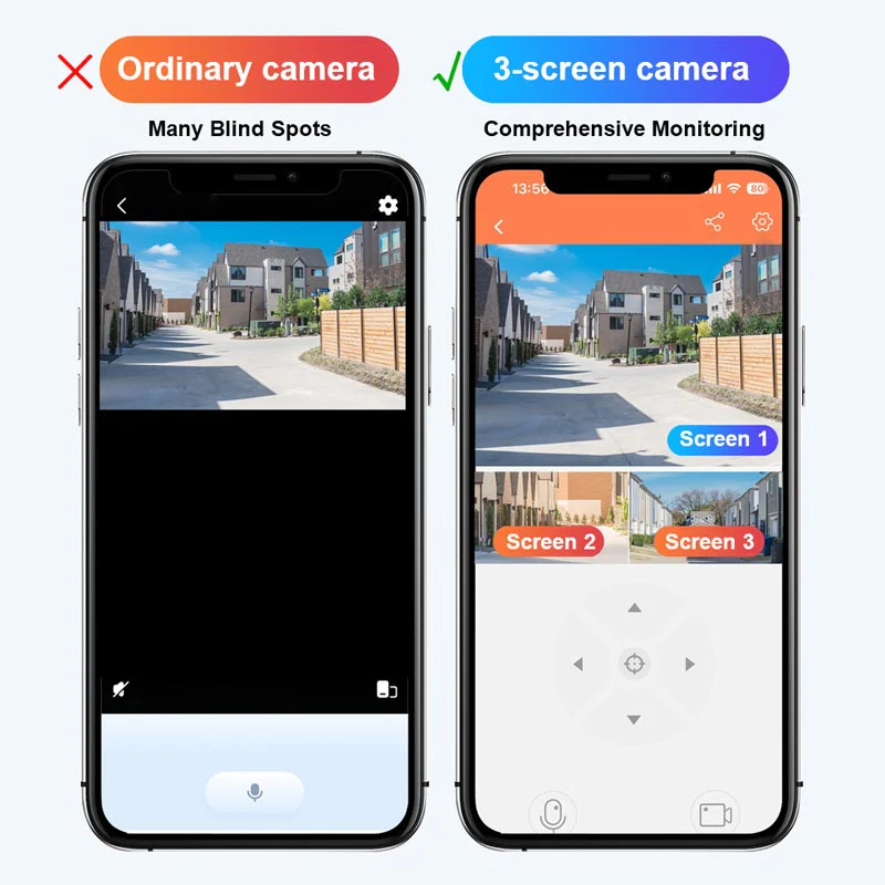 360° Smart Solar Surveillance Camera with Three-screen Monitoring - Image 3
