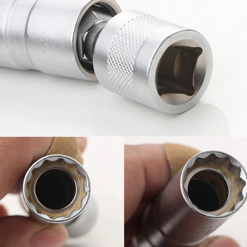 Magnetic Universal Socket Wrench Universal Joint Car Spark Plug Removal And Installation Tool - Image 3