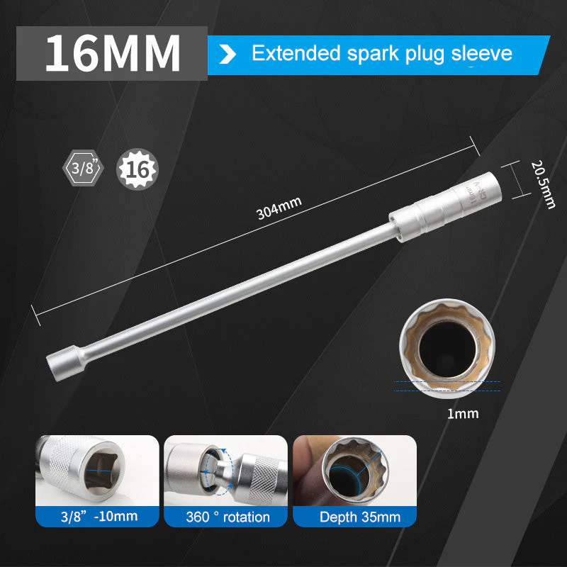 Magnetic Universal Socket Wrench Universal Joint Car Spark Plug Removal And Installation Tool - Image 9