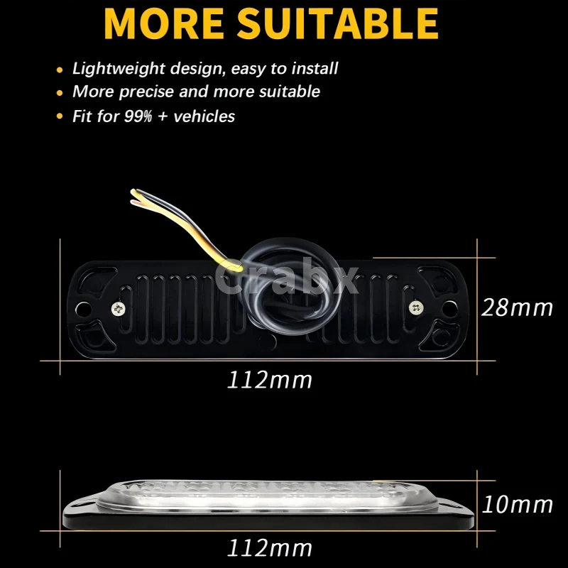 Waterproof Steady & Strobe LED Light for Trucks & Motorcycles - Image 4