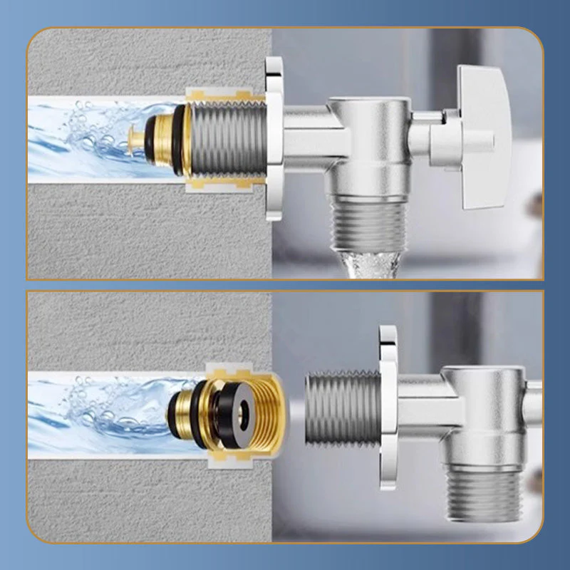 Universal Brass Stop Valve with Sealing Gasket - Image 2
