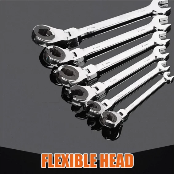 Open Tubing Ratchet Wrench (Fixed Head-Flexible Head 2 IN 1) - Image 10