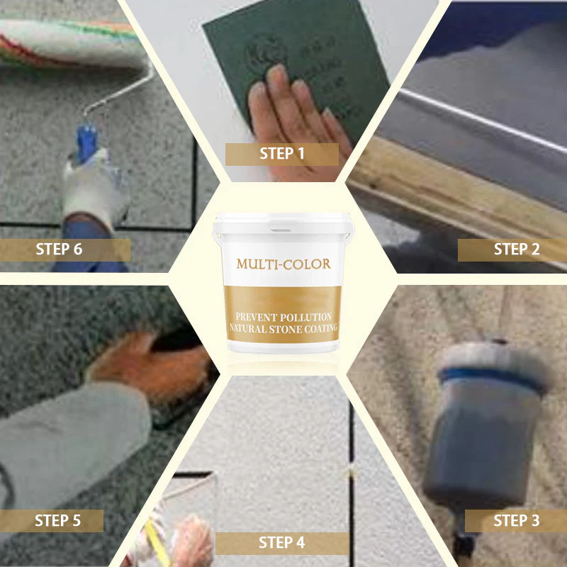 🔥2kg Special Pack🔥Waterproof Multi-Color Natural Washed Stone Coating - Image 8