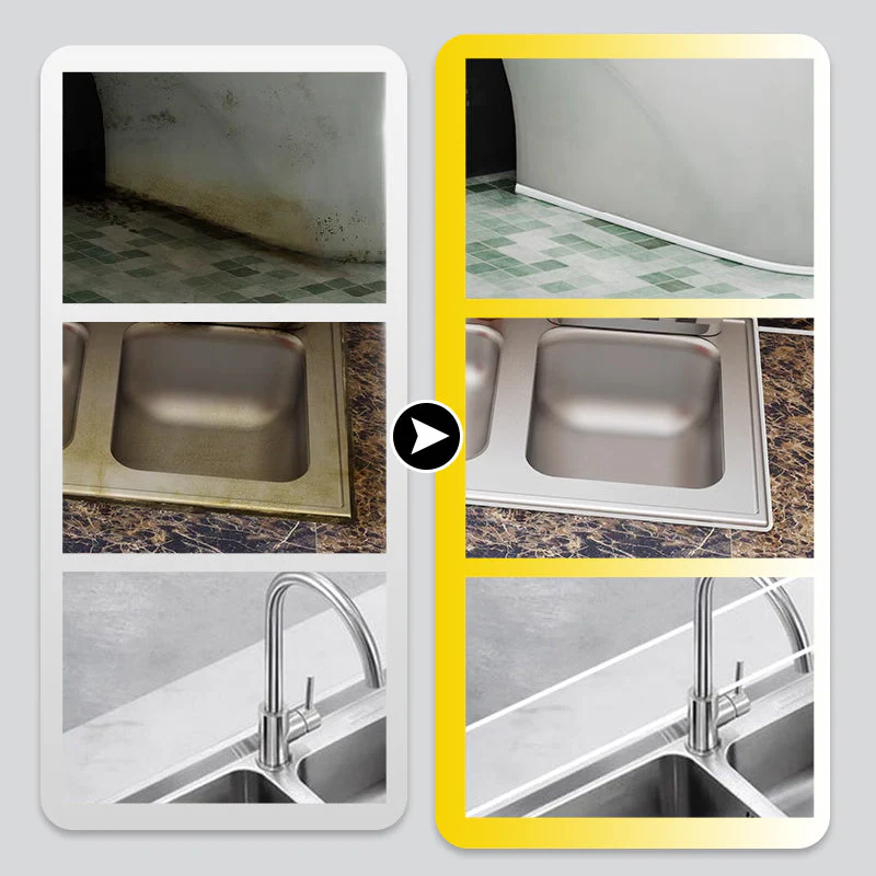 Multifunctional Waterproof White Caulk + Scraper Tool – Easy Application for Home Repairs - Image 3