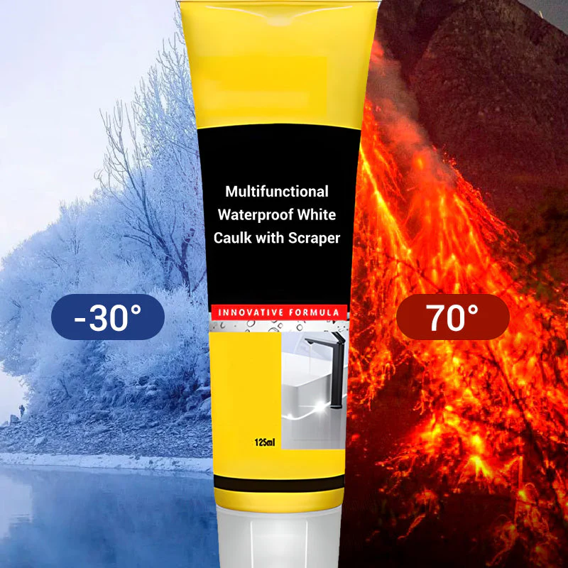 Multifunctional Waterproof White Caulk + Scraper Tool – Easy Application for Home Repairs - Image 5