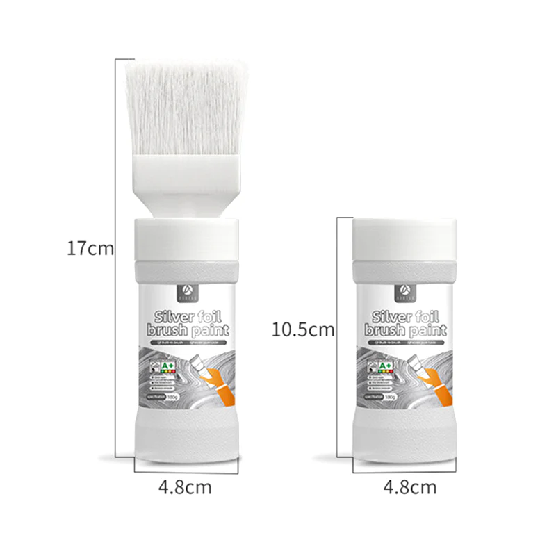 Water-Based Metallic Silver Paint with Built-in Brush - Image 8