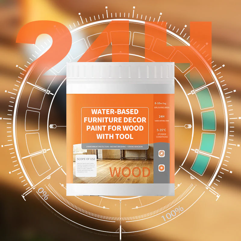 Water-Based Furniture Decor Paint for Wood with Tools - Image 6