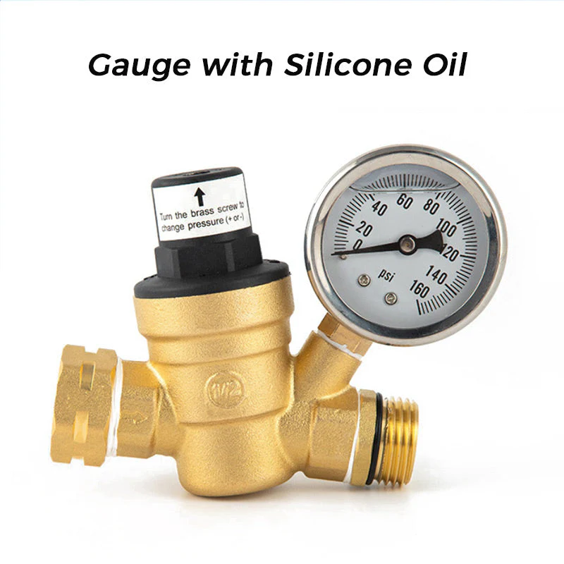 Lead-Free RV Water Pressure Regulator with Gauge - Image 10