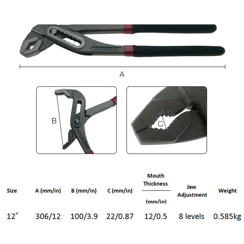 Water Pump Pliers Groove Joint Pliers - Image 12