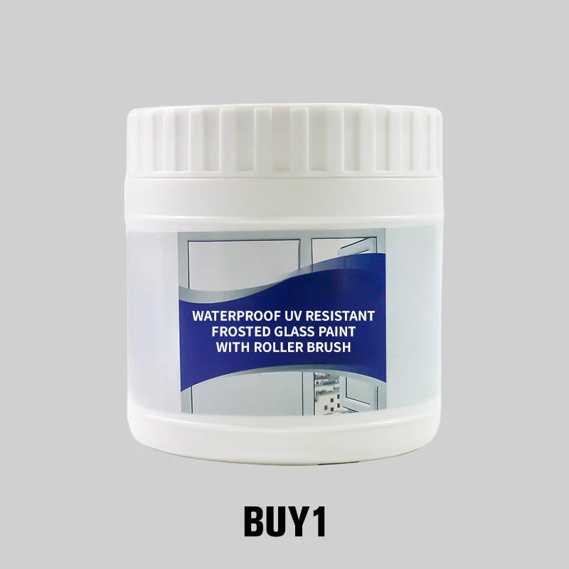 Waterproof UV Resistant Frosted Glass Paint with Roller Brush - Image 9
