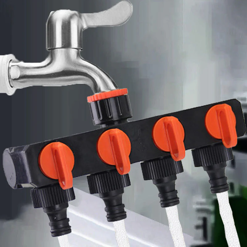 4 Way Plastic Connector Garden Hose Pipe Splitter - Image 4