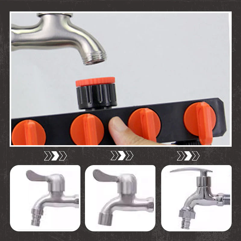 4 Way Plastic Connector Garden Hose Pipe Splitter - Image 5