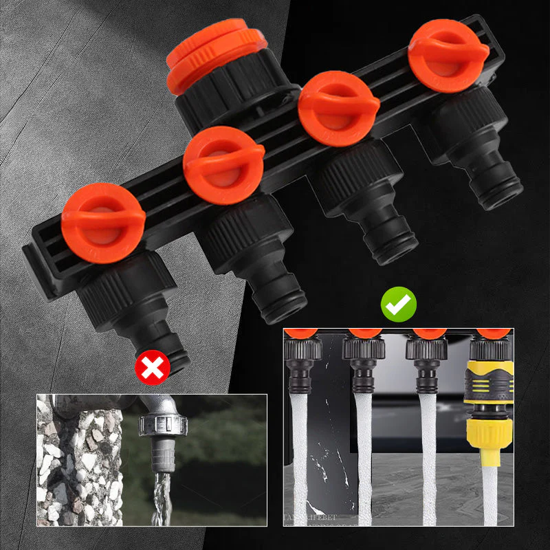 4 Way Plastic Connector Garden Hose Pipe Splitter - Image 7