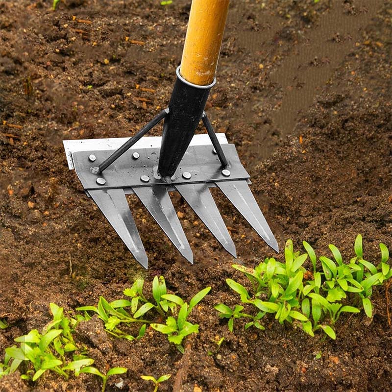Heavy-Duty Steel Garden Weeding Rake - Image 5