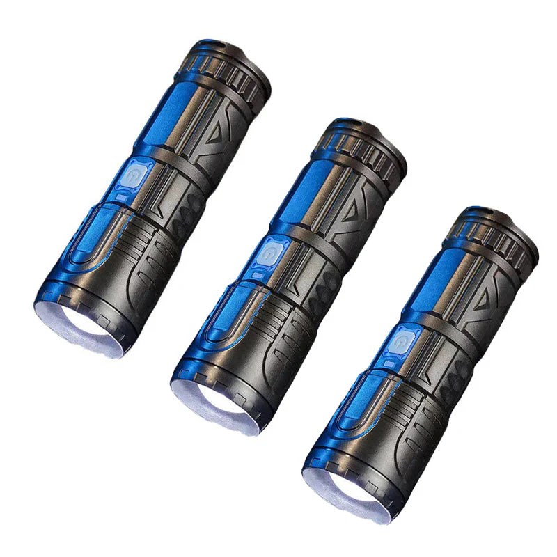 White Laser Telescopic Zoom Flashlight - Image 9