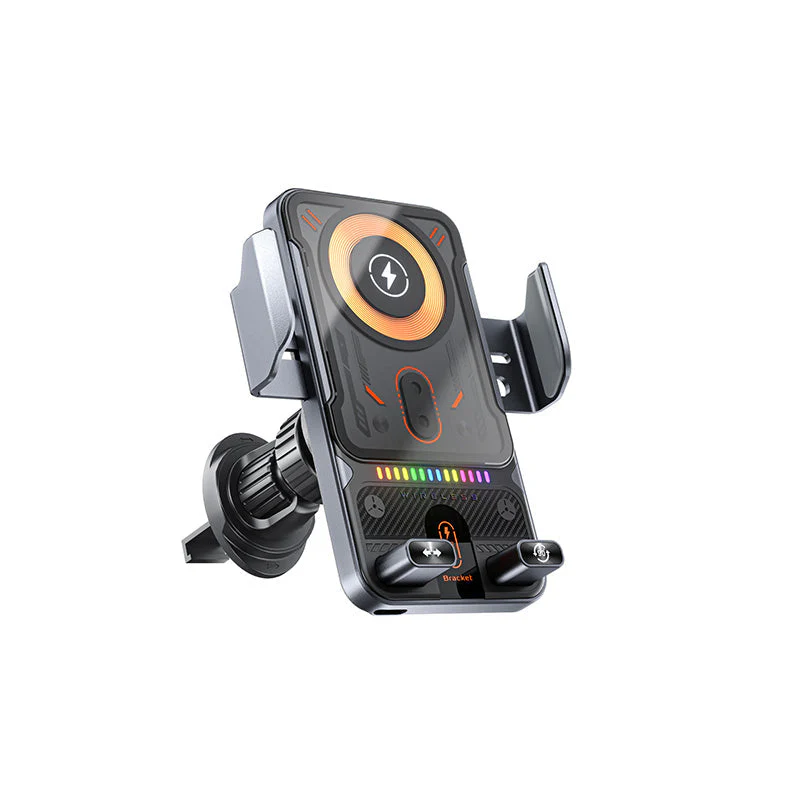 Smart 2-In-1 Auto-Rotating Car Phone Holder & Wireless Charger - Image 10