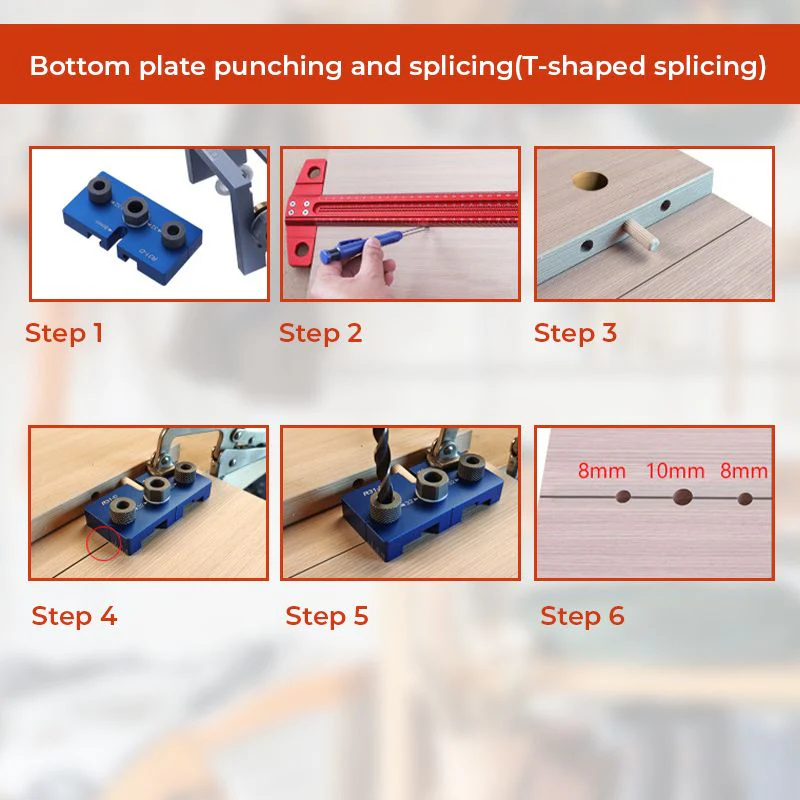 Pousbo® 3-in-1 Woodworking Drilling Guide Locator - Image 11