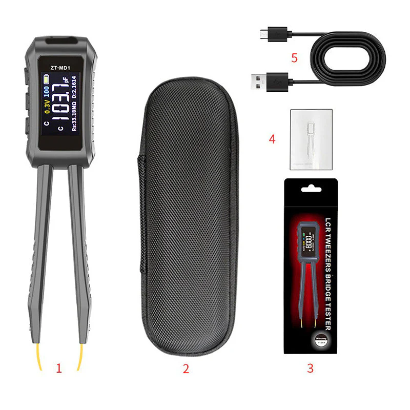 ZT-MD1 Mini Digital Tweezer LCR ESR Tester - Image 9